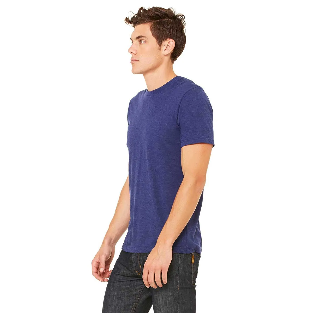Bella   Canvas Unisex Navy Triblend Short-Sleeve T-Shirt