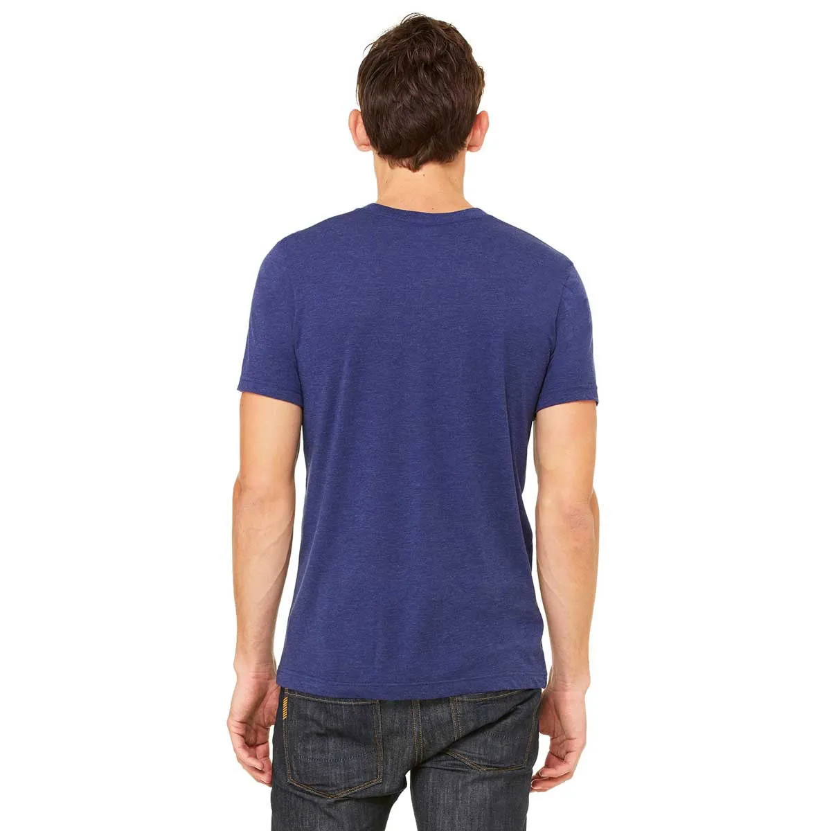 Bella   Canvas Unisex Navy Triblend Short-Sleeve T-Shirt
