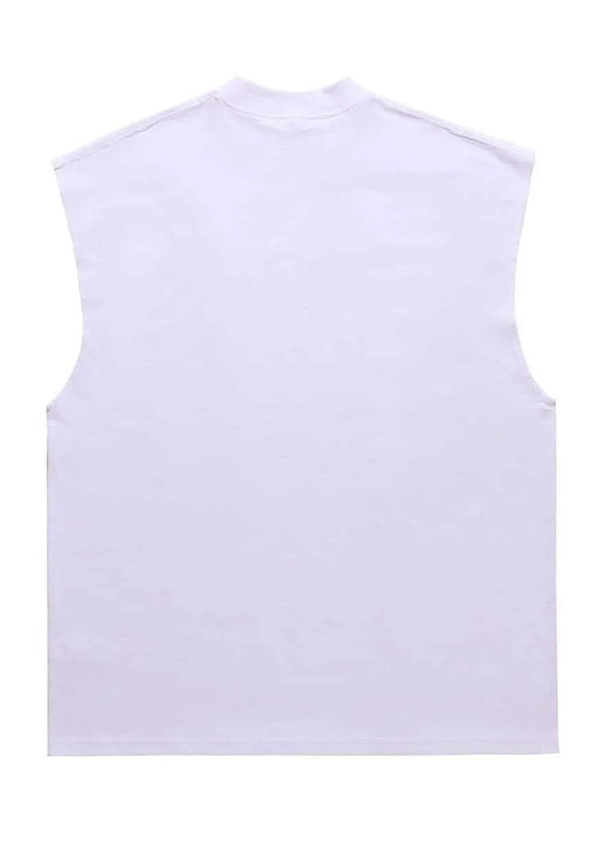 Bleeding hand sleeveless t-shirt retro tank top surfer vest