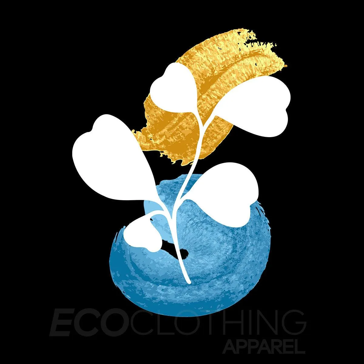 Botanical Blue Flower Plant Abstract T-shirt Novelty Crew Neck Birthday Summer T-shirt for Kids