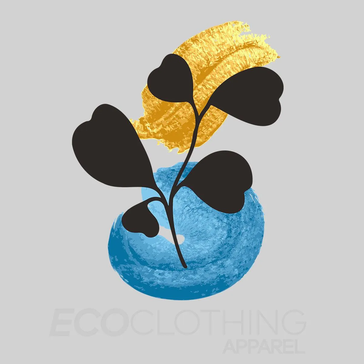 Botanical Blue Flower Plant Abstract T-shirt Novelty Crew Neck Birthday Summer T-shirt for Kids