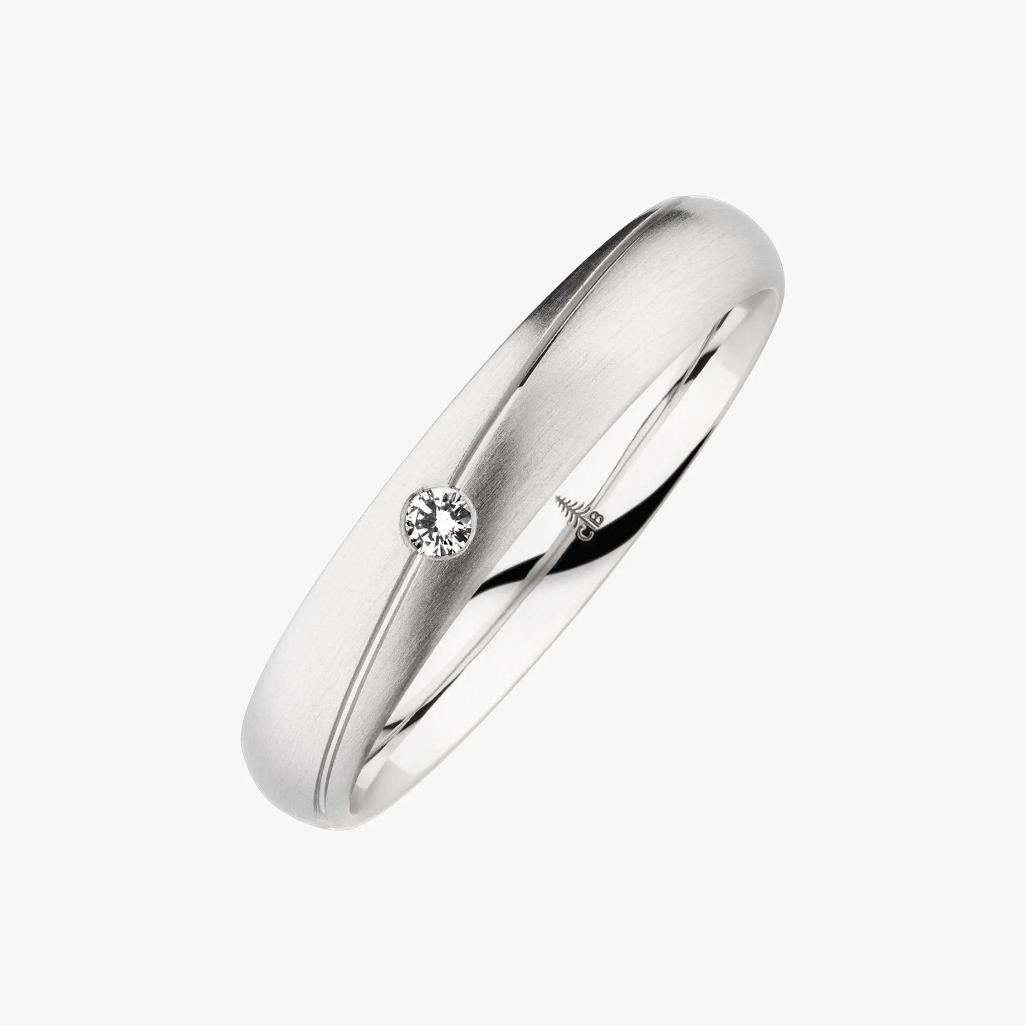 Christian Bauer Diamond 14K White Gold Wedding Ring