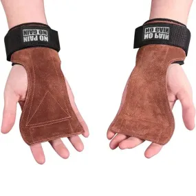 Cowhide Gym Gloves: Anti-Skid Lifting Pads for Weightlifting, CrossFit, and Palm Protection