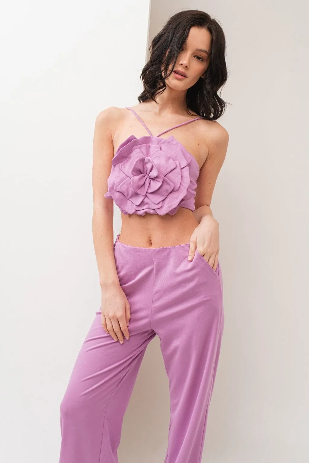 Flower Me Forever Jumpsuit - Pink/Black