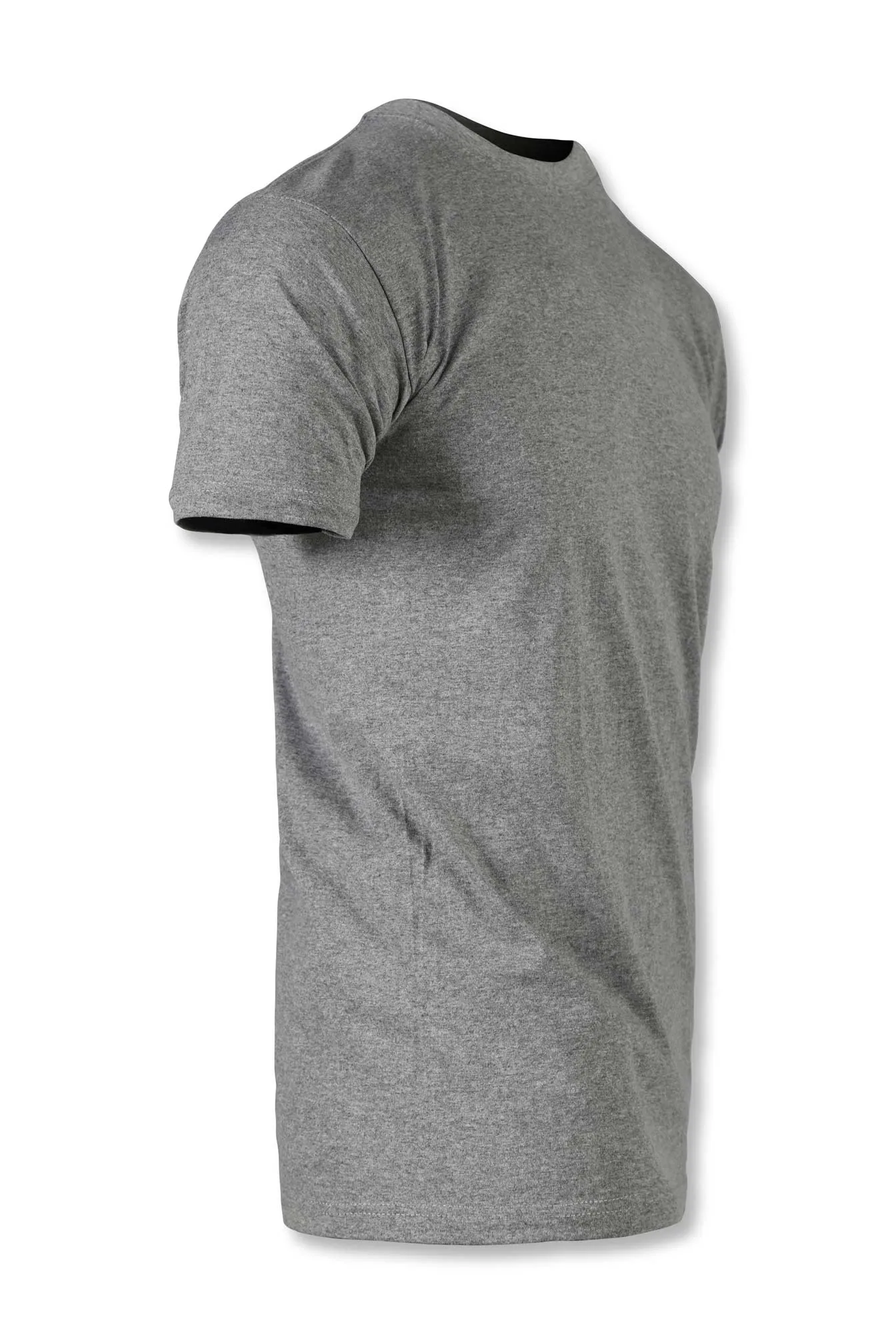 HALF-SLEEVE COTTON T-SHIRT (GREY)