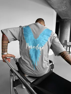 Oversize Parrot Paradise T-shirt - Grey