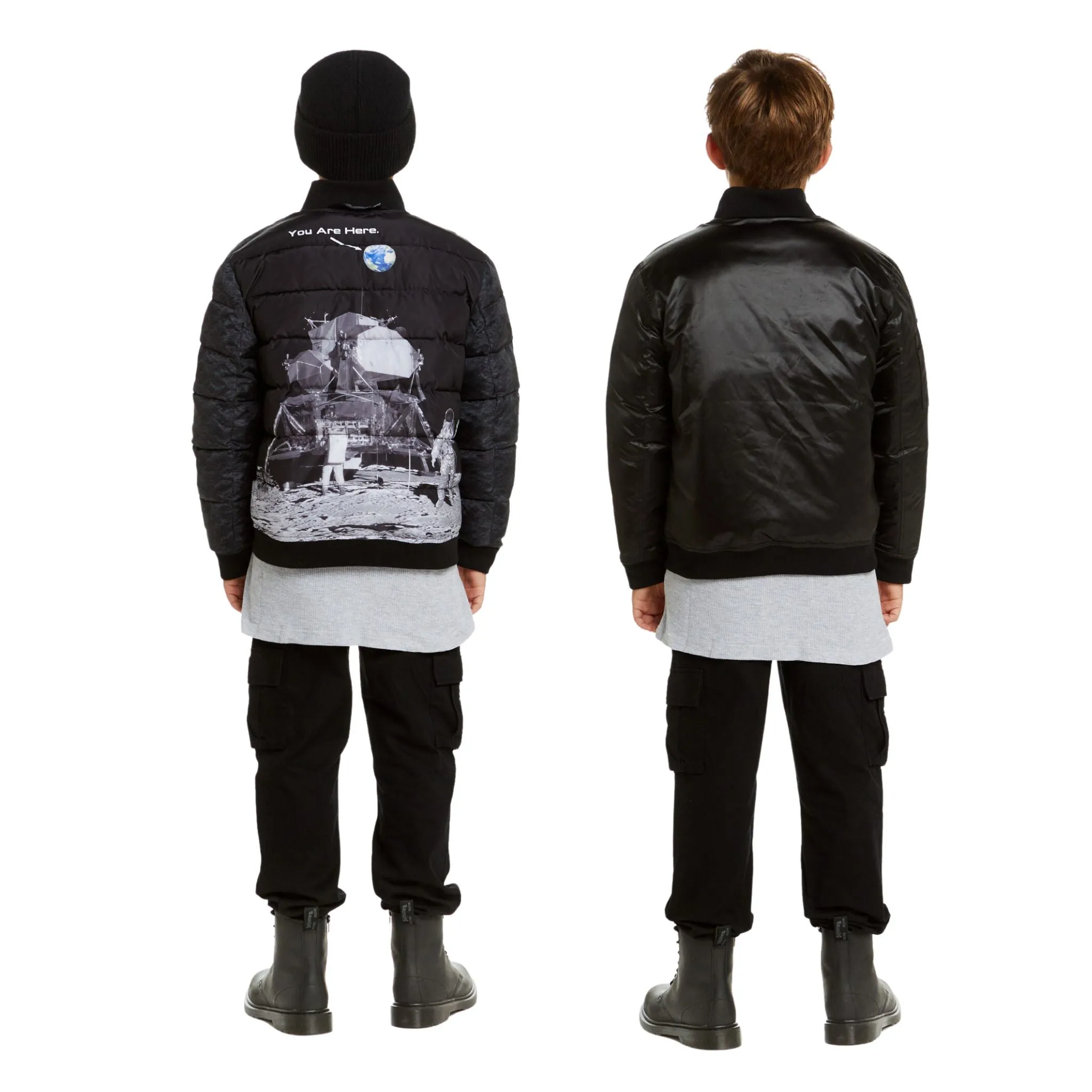 SPACEONE x Andy & Evan | Reversible Bomber Jacket | Deep Space Black