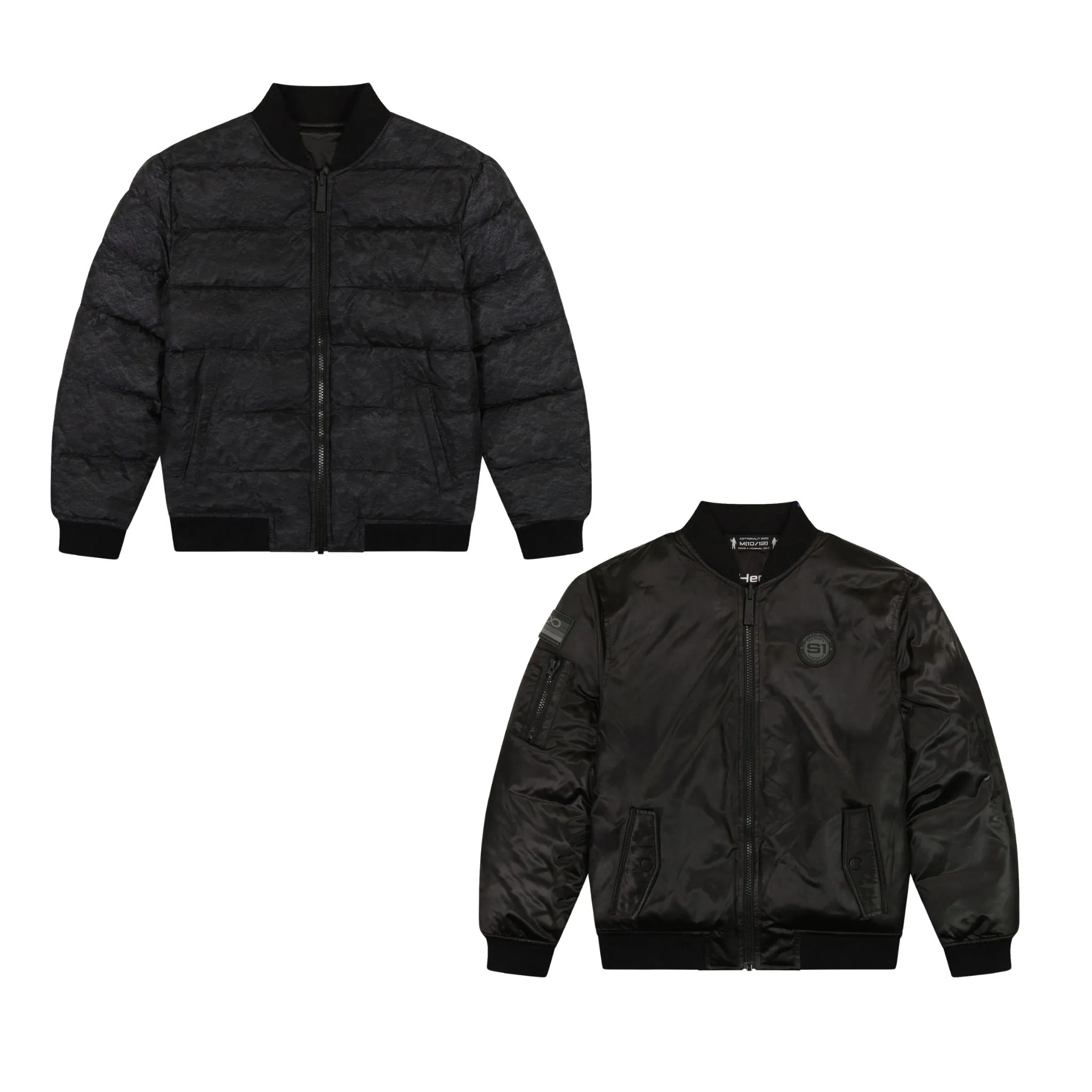 SPACEONE x Andy & Evan | Reversible Bomber Jacket | Deep Space Black