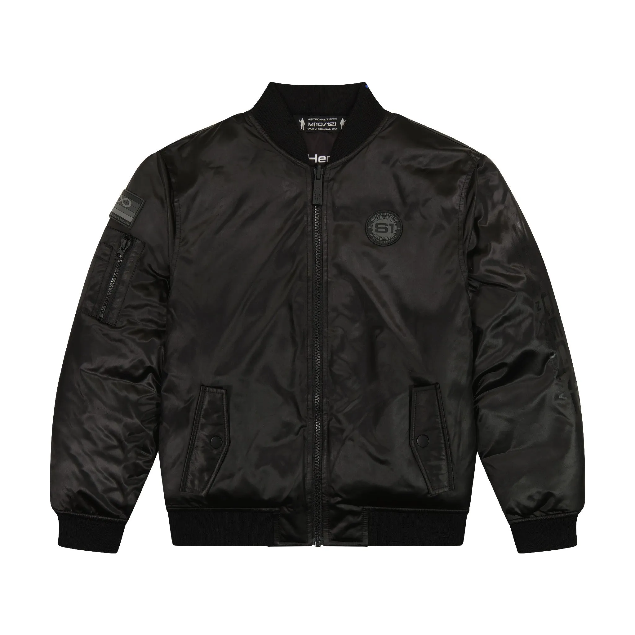 SPACEONE x Andy & Evan | Reversible Bomber Jacket | Deep Space Black
