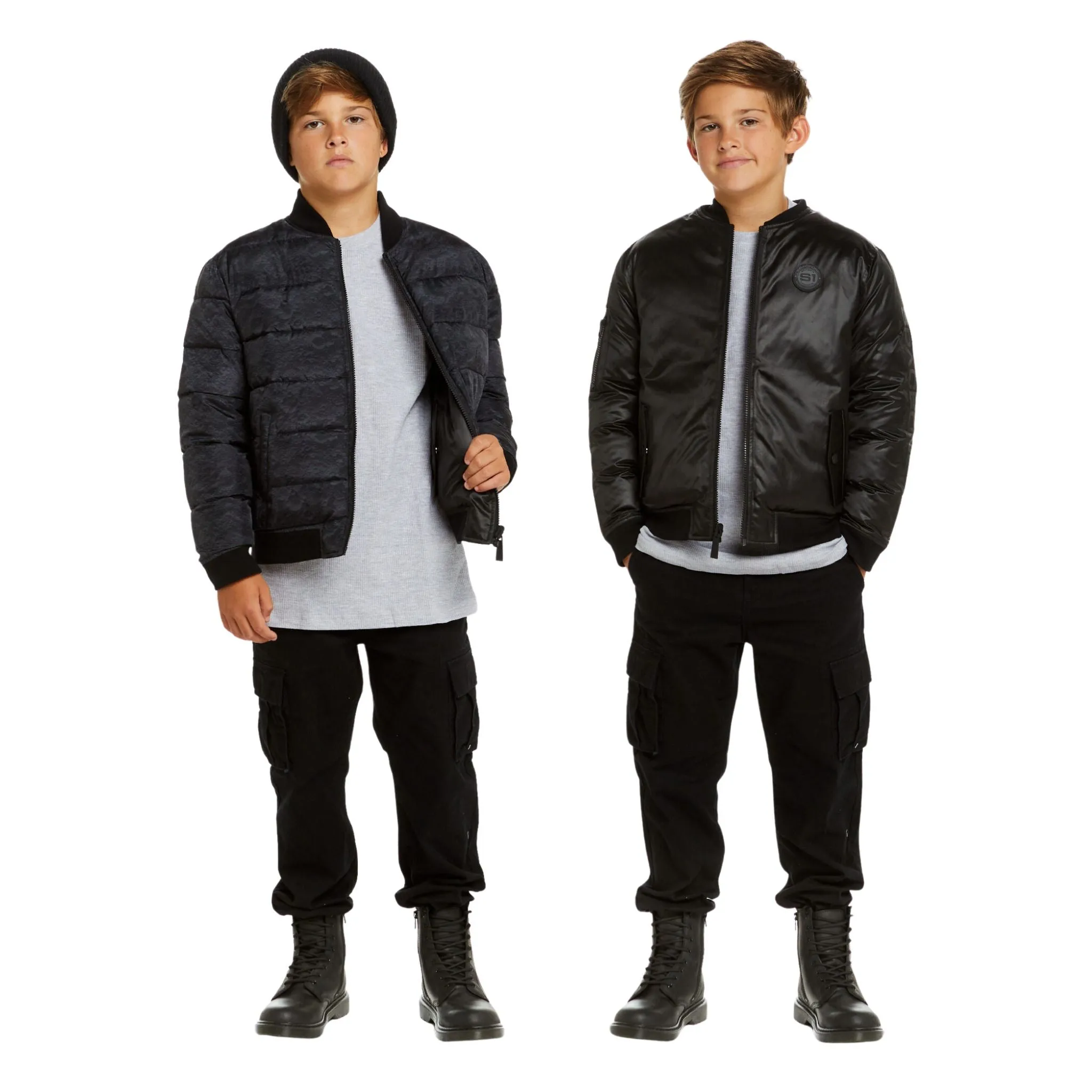 SPACEONE x Andy & Evan | Reversible Bomber Jacket | Deep Space Black