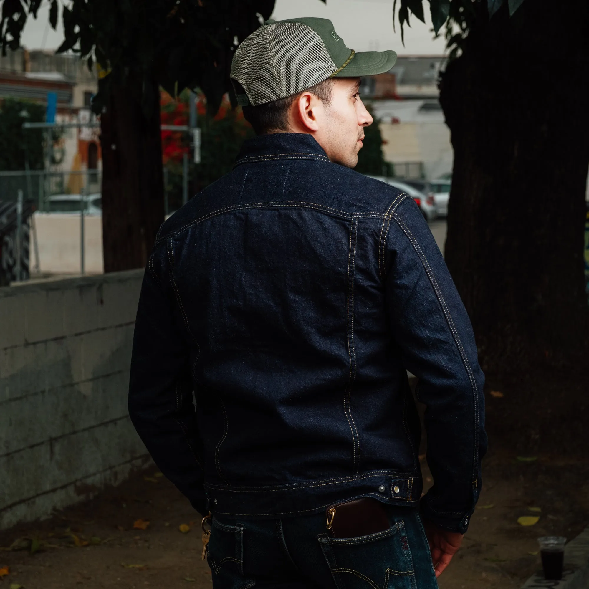 The Flat Head Denim Western Jacket Blue