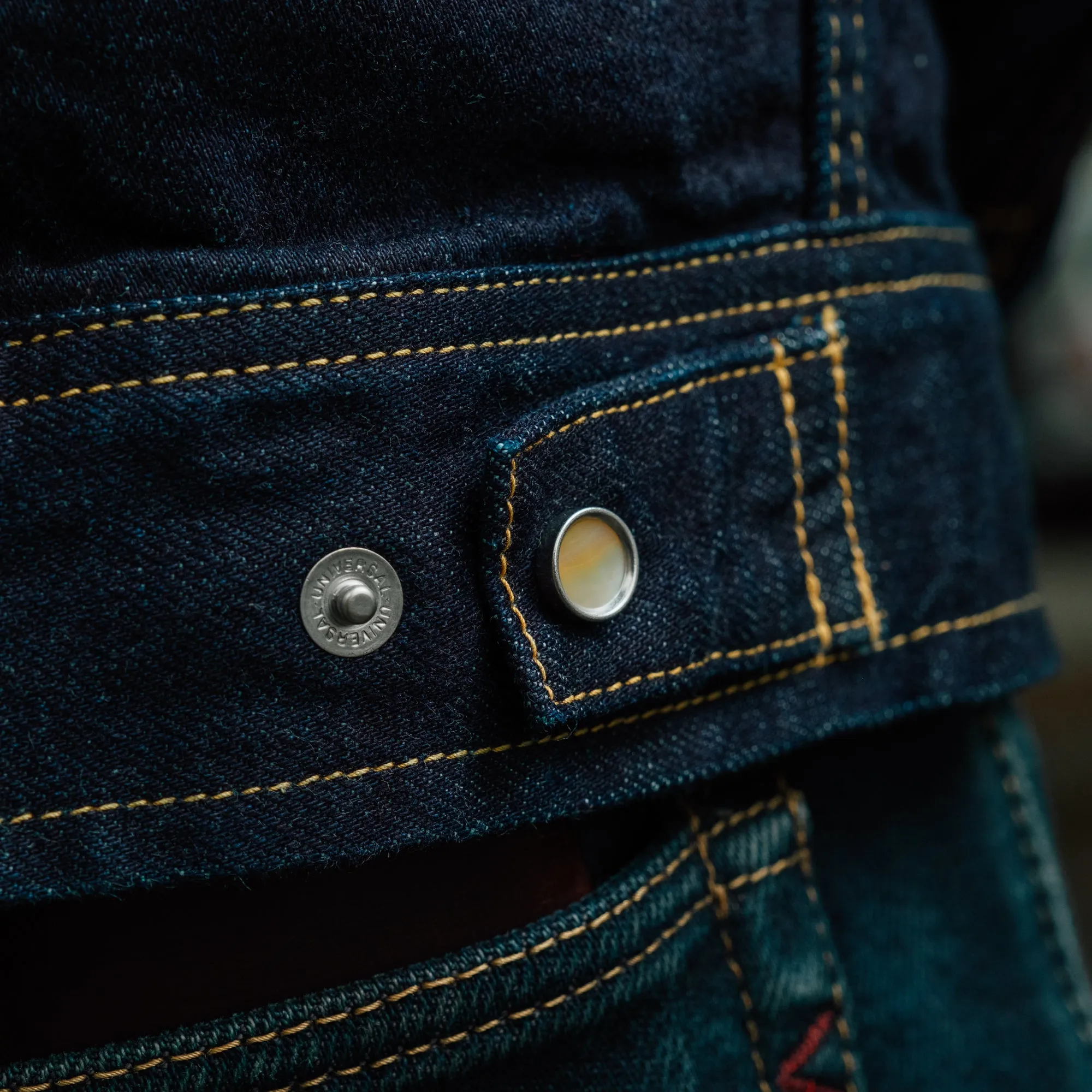 The Flat Head Denim Western Jacket Blue
