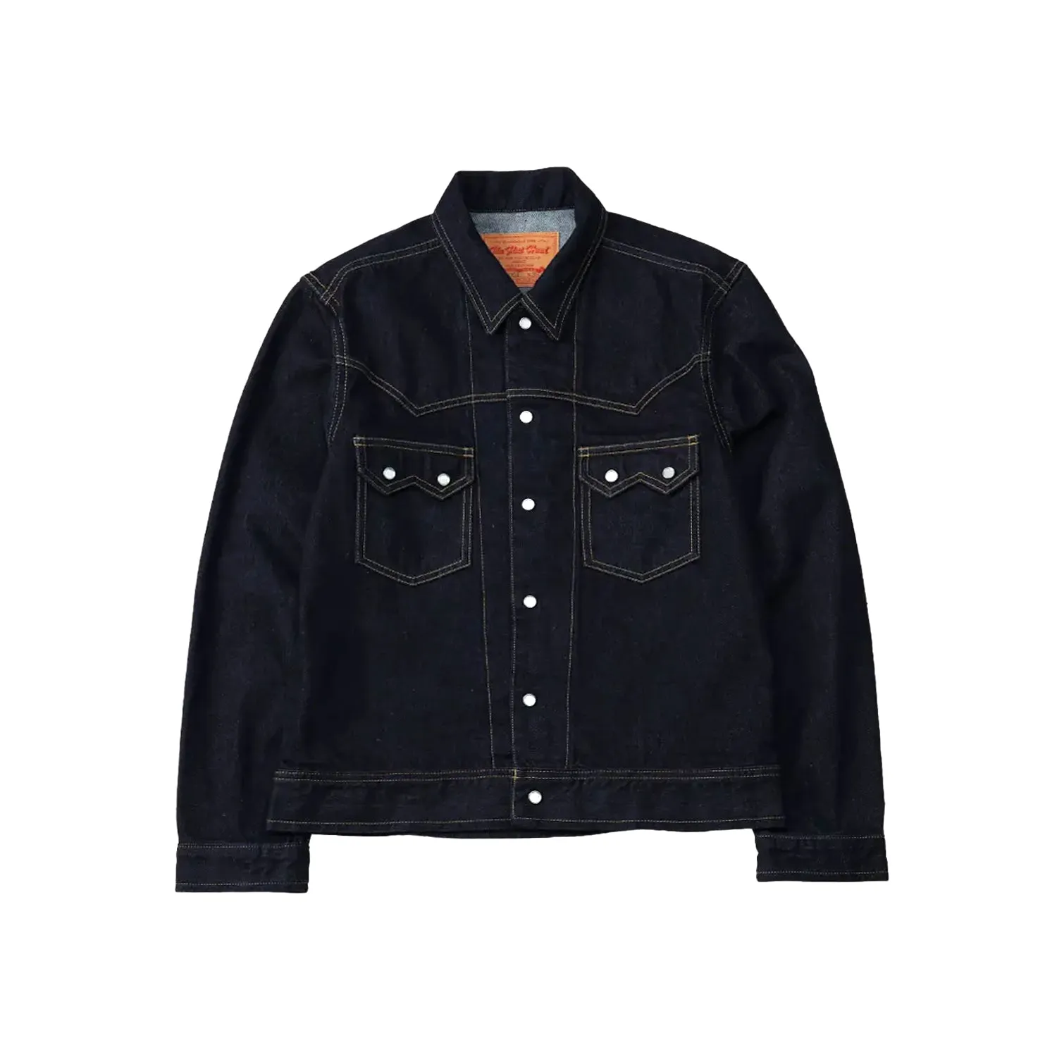 The Flat Head Denim Western Jacket Blue