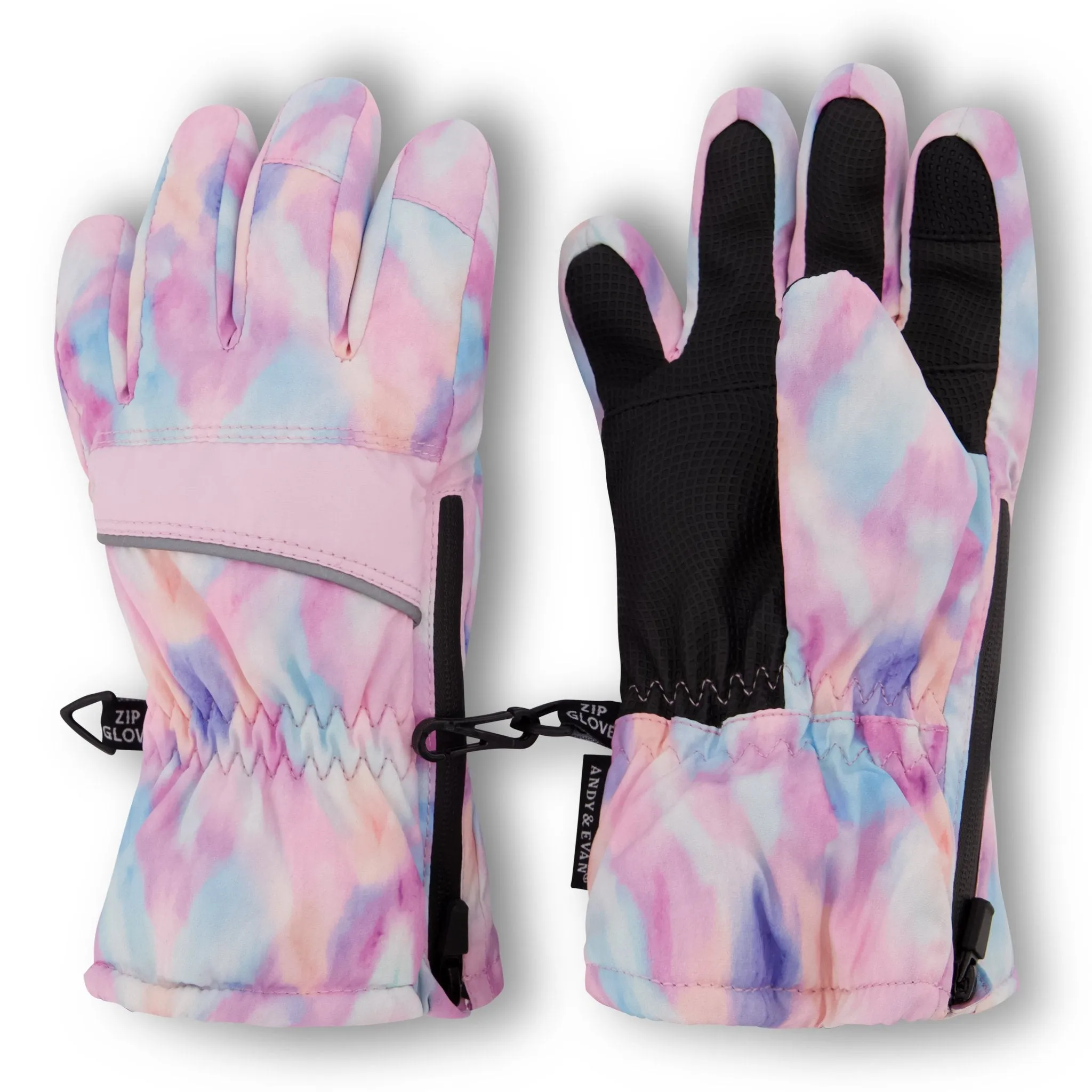 Winter & Ski Glove powered by ZIPGLOVE TECHNOLOGY | Pink Tie-Dye