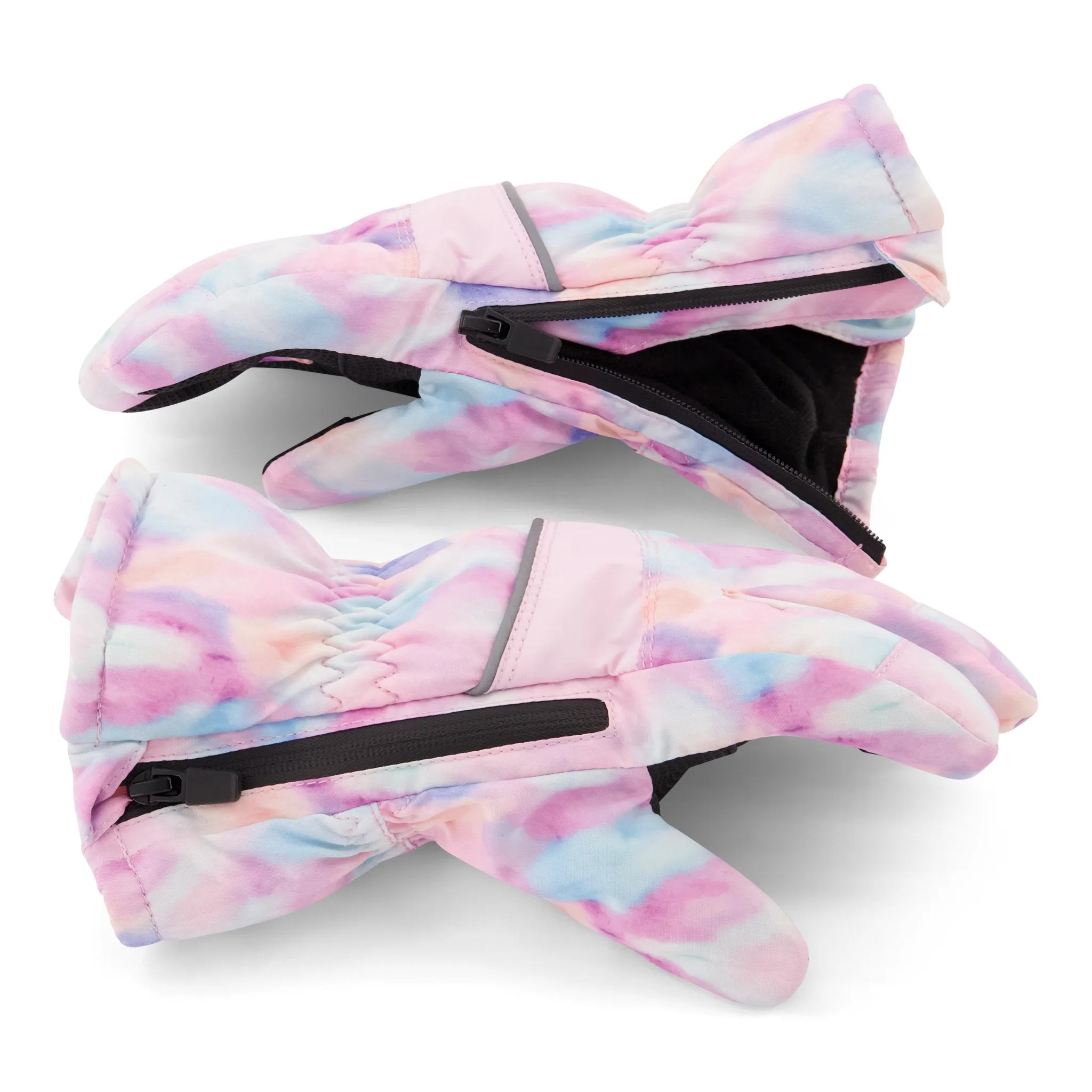 Winter & Ski Glove powered by ZIPGLOVE TECHNOLOGY | Pink Tie-Dye